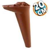 Mobilya Kanepe Yatak Puf Sehpa TV Ünitesi Çekyat Koltuk Ayağı 20 cm Kahverengi Baza Ayak 4 Adet thumbnail 3