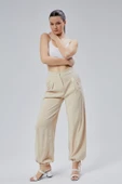 Bej Salaş Kesim Modal Dokuma Pantolon thumbnail 2