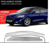 Ford Focus Mk4 Sd/Hb 8 Parça Krom Cam Çerçeve Çıtası 2018+ Sonrası thumbnail 1