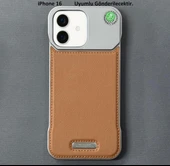 iPhone 16 Parfümlü Koku Hazneli MagSafe Uyumlu Deri Kılıf - 5