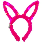 Fuşya Tavşan Peluş Işıklı Taç 13x10 cm thumbnail 2