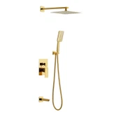 POLİSU ANKASTRE DUŞ TAKIMI 3 YOLLU KARE (ALTIN) - 2