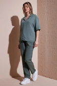 FASHION FRIENDS KADIN BELİ LASTİKLİ PANTOLON 25Y0550K1 - 4