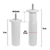 Mobilya Tv Ünitesi Koltuk Kanepe Konsol Destek Ayağı Ayakları 18 Cm Krem M8 6'lı Set thumbnail 3