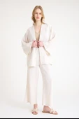Keten Kadın Salaş Kimono İkili Takim thumbnail 3