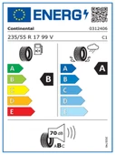 Continental 235/55R17 99V FR UltraContact Oto Yaz Lastiği (Üretim Yılı: 2024) thumbnail 2