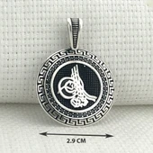 925 Ayar Gümüş Osmanlı Tuğralı Kolye Ucu thumbnail 3