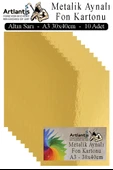 Metalik Aynalı Fon Kartonu 10 lu A3 30x42 cm 1 Paket Okul Sınıf Dekoratif Pırıltılı Folyo Kağıt Dekoratif Anasınıfı Kreş - 1