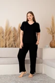 “Bambu Kumaş Büyük Beden Kadın Dantelli Kısa Kollu Pijama Takımı – Yumuşak, Nefes Alabilir, Şık ve Rahat, M-5XL” - 10
