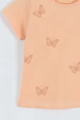KIZ ÇOCUK TSHİRT KELEBEK BASKILI BİSİKLET YAKA D31 thumbnail 9