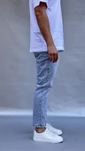 Yırtık Detay Buz Mavi Boyfriend Pantolon - 2