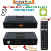 ANDROİD 14 4GB/32GB TV BOX + HD UYDU ALICI (İKİSİ BİR ARADA SÜPER ÜRÜN) - 1