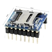 WTV020 Mini Mp3 Wav Player Modülü Micro Sd 1G Tf Kart Ses Müzik Çalma Kartı16 Bit Pwm Dac 3W thumbnail 6