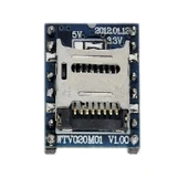 WTV020 Mini Mp3 Wav Player Modülü Micro Sd 1G Tf Kart Ses Müzik Çalma Kartı16 Bit Pwm Dac 3W thumbnail 2