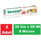 Sera Streç Film 30 Cm x 99 Mt 8 Micron x 2 Paket - 1