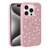 iPhone 15 Pro Kılıf Parlak Taşlı Tasarım Pırlanta Kapak thumbnail 1