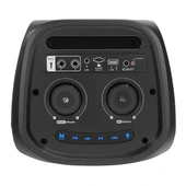 MIKADO MD-11BT Siyah 20*2 40W RGB Işıklı Kablosuz Mikrafonlu Taşınabilir Speaker Hoparlör - 4
