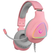 RAMPAGE M7 MONCHER Pembe RGB Led USB 7.1 Gaming Mikrofonlu Oyuncu Kulaklığı - 1