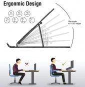 7 Kademeli Ayarlı Katlanabilir Laptop Tablet Standı Siyah - 1