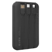 S-LINK P135 10000mAh PRM PD20W+QC18W+HSC22.5W 15W Magsafe Dahili Kablo Siyah Gizli LED Taşınabilir Pil Şarj Cihazı Power - 5
