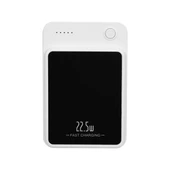 S-LINK M1021 10000mAh Magsafe 15W HSC22.5W+PD20W+QC3.0 Beyaz LCD Taşınabilir Şarj Cihazı Powerbank - 4