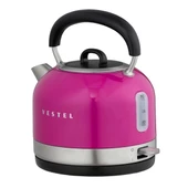 VESTEL Retro Pembe 2200 W 1.7 Lt Celık Kettle - 2