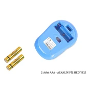 EVEREST SM-300 Usb Mavi 4D Optik Alkalin Pil Kablosuz Mouse - 5