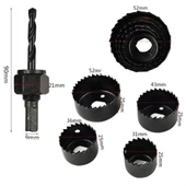 BUFFER® 6 Parça Demir Ahşap Alçıpan Delme Buat Açma Seti - 5