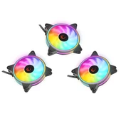 RAMPAGE COOLWIND F3 ARGB Fan + Kumanda 1200RPM Gaming Oyuncu Kasa Fan Kiti 3-lü paket - 1