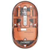 EVEREST SM-BT29 Glassy Turuncu Transparan 2in1 Bluetooth ve 2.4GHz Kablosuz Mouse - 2