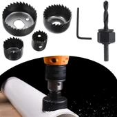BUFFER® 6 Parça Demir Ahşap Alçıpan Delme Buat Açma Seti - 1