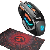 Everest SGM-X7 Usb Siyah Makrolu 7200dpi Oyuncu Mouse  Gaming Mouse Pad - 1