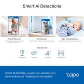 TP-LINK 5MP Tapo C230 Pan/Tilt AI Ev Güvenlik Wi-Fi Kamera - 7