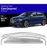 Fiat Egea Hb/Sedan-Cross 20+ Krom Cam Çerçevesi 8 Parça 2015+ Uyumlu thumbnail 1