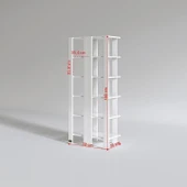 Kenzlife kitaplık hemi cuda2 byz 180*39*39 tekli ayakkabılık klasörlük raf 2 ayrılabilir parça thumbnail 4