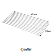 BUFFER® Evye Üstü Katlanır Nihale Paslanmaz Çelik Pratik Sebze Meyve Bulaşık Kurutma Süzgeci - 7