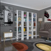 Kenzlife kitaplık hemi cuda4 byz 180*39*39 tekli ayakkabılık klasörlük raf 4 ayrılabilir parça thumbnail 1