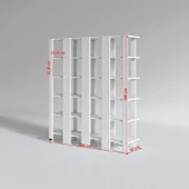 Kenzlife kitaplık hemi cuda4 byz 180*39*39 tekli ayakkabılık klasörlük raf 4 ayrılabilir parça thumbnail 4