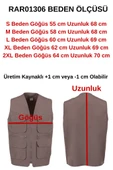 Erkek Keten Yelek kahve Renk Normal Kesim RAR01306 - 7