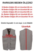 Erkek Keten Yelek Gri Renk Normal Kesim RAR01305 - 7