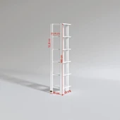 Kenzlife kitaplık hemi cuda1 byz 180*39*39 tekli ayakkabılık klasörlük raf tek parça - 4