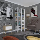 Kenzlife kitaplık hemi cuda2 byz 180*39*39 tekli ayakkabılık klasörlük raf 2 ayrılabilir parça thumbnail 1