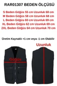 Erkek Keten Yelek Lacivert Renk Normal Kesim RAR01307 - 7