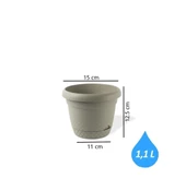 Omnipazar KRS-341 Dekoratif İnci Bitki Çiçek Saksı Takımı 1.1 Litre No 1 thumbnail 6