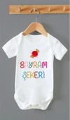 Bayram Şekeri %100 Pamuk Baskılı Bebek Body - 3