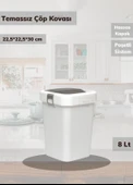 Çöp Kovası Tezgah Üstü Çöp Kutusu Beyaz 8 Litre - 1