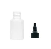 60ml beyaz plastik asansör kapaklı şişe, 24 adet, serum şişesi, tonik şişesi, asansör kapaklı şişe, sos şişesi, medikal şişe - 1