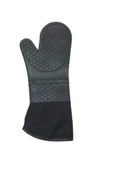 Silikon Fırın Eldiveni Yanmaz Yapışmaz Isıya Dayanıklı Siyah 41,5 cm thumbnail 1