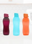 3’lü Set Matara Okul Suluğu Kapaklı Plastik Su Şişesi 750 ml - 1