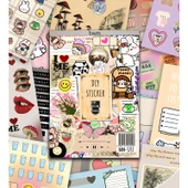 Giftmoda Vintage My Dıy Sticker Book 24 x 17 cm 16 Sayfa Özel Tasarım Rengarenk Sticker Kitabı - 1